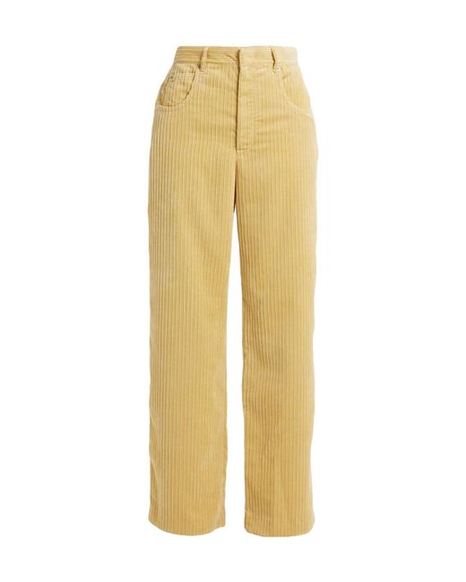 Isabel Marant Yellow Solid Color Casual Trousers