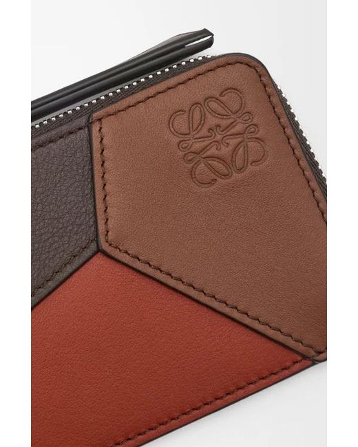 Loewe Brown Puzzle Coin Cardholder for men