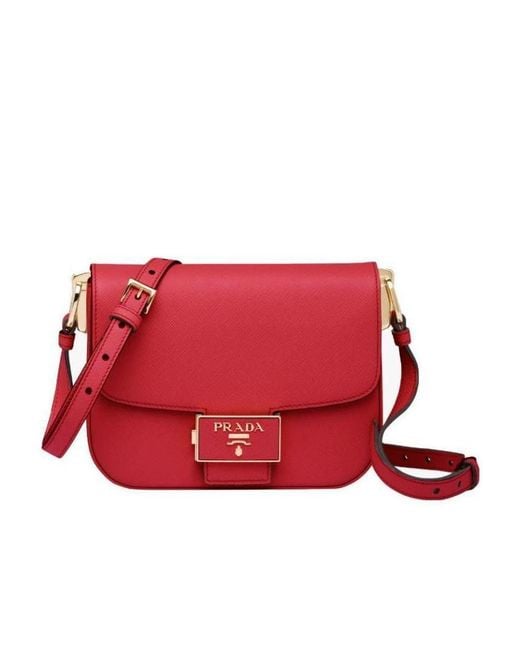 Prada Red Logo Shoulder Bag