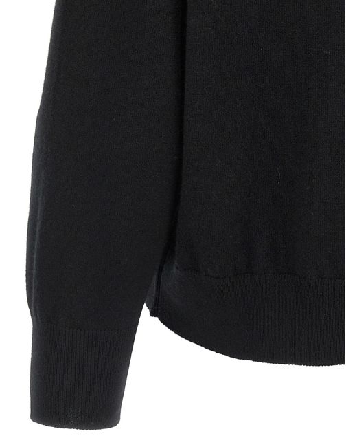 Brunello Cucinelli Black Monile Detailed Cropped Sweater