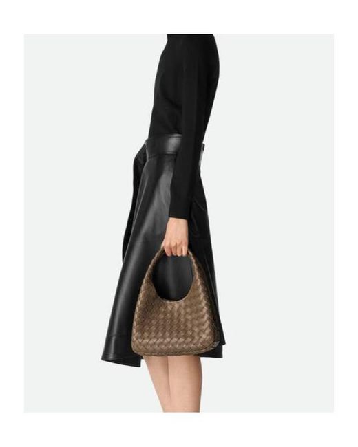 Bottega Veneta Brown Small Campana Shoulder Bag