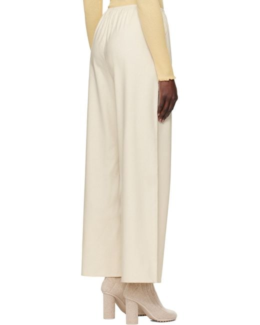 Baserange Natural Elasticated-Waist Silk Palazzo Pants