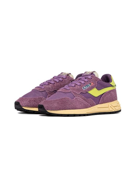 Autry Purple Reelwind Low-Top Sneakers