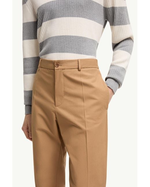 Moncler Natural Logo Patch Straight-Leg Pants for men