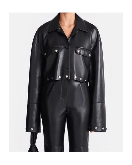 Nanushka Black Kassie Studded Shirt