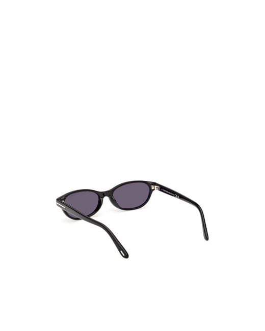 Tom Ford White Eyewear Oval Frame Sunglasses