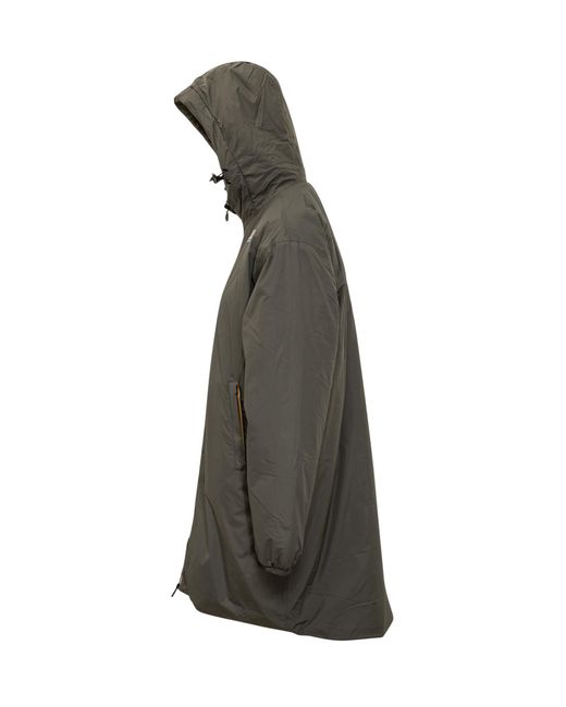 K-Way Blue Le Vrai 4.0 Eiffel East Orsetto 3/4 Length Waterproof Jacket