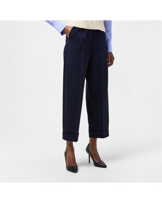 Max Mara Blue High Waist Casual Pants