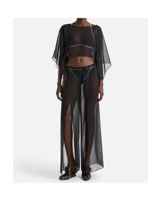 Balmain Gray Monogram Beach Trousers