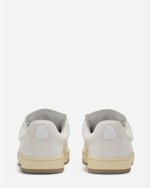 Lanvin White Suede Curb Lite Sneakers For for men