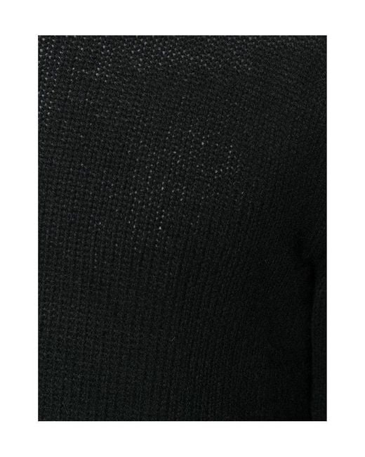 Prada Black Cashmere Crew-Neck Sweater for men