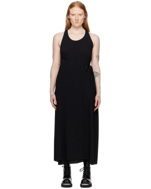 MM6 by Maison Margiela Black Belted Sleeveless Maxi Dress