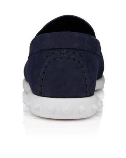 Christian Louboutin Blue Slip-On Flat Shoes for men