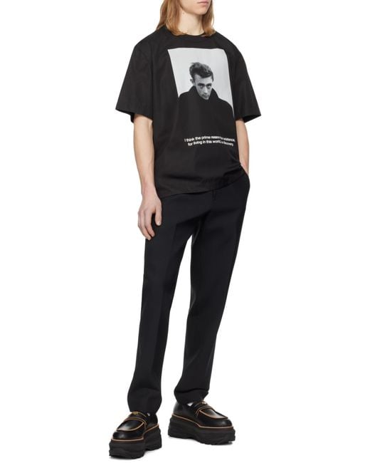 Sacai Suiting Bonding Trousers in Black for Men | Lyst