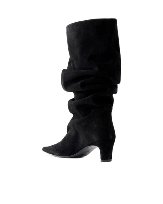 Staud Black Suede Knee Boots
