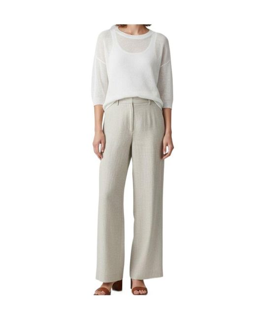 Weekend by Maxmara Gray Wkdcannone Crewneck Knitted Top