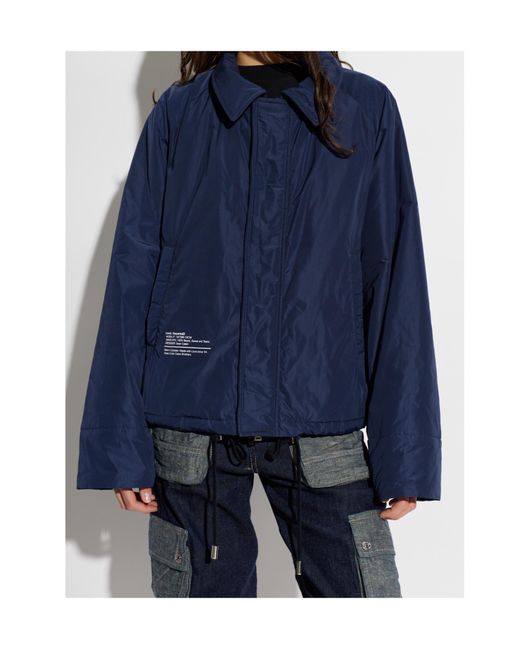 DSquared² Blue Long-Sleeved Insulated Jacket