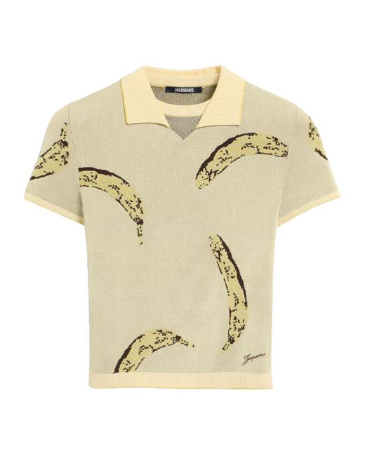 Jacquemus Metallic Short-Sleeved Polo Shirt