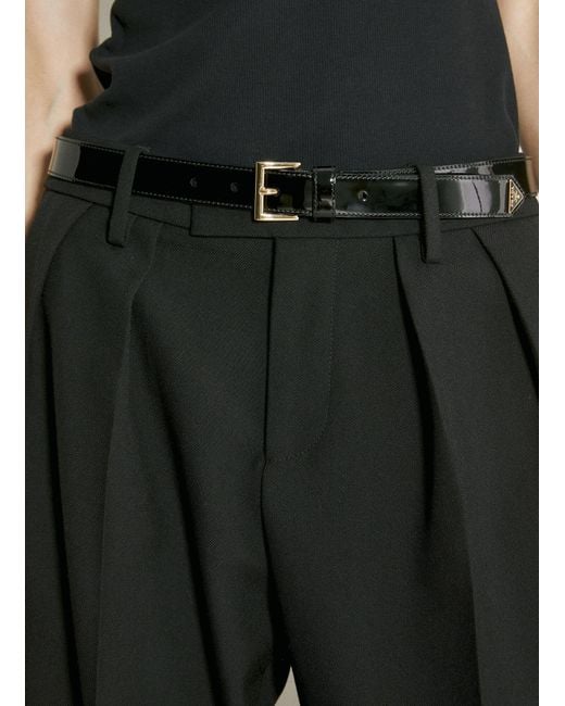 Prada White Logo-Plaque Belt