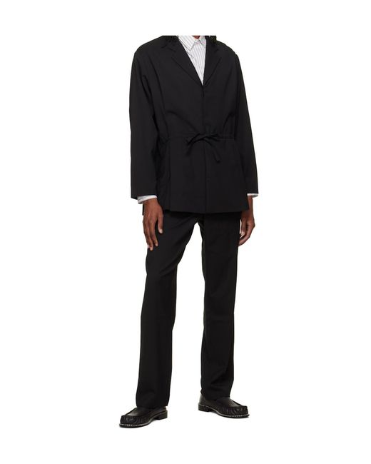 Kiko Kostadinov Black Notch-Lapel Blazer for men