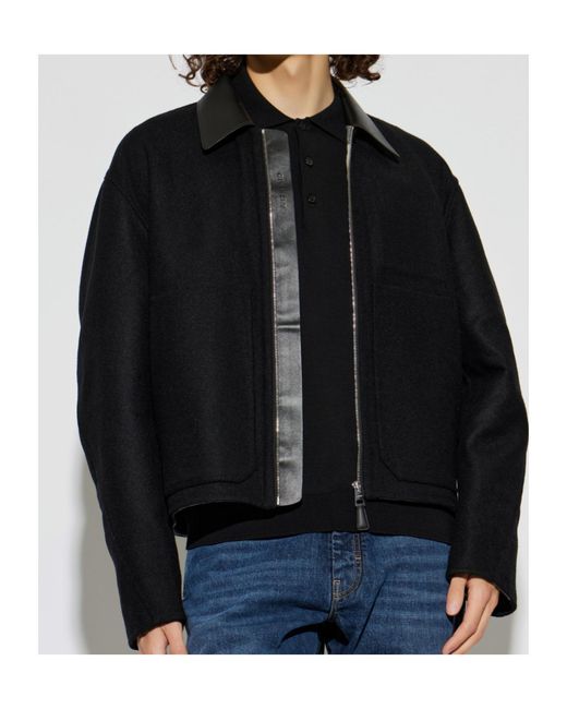 Givenchy Black Collared Long-Sleeved Casual Jacket for men