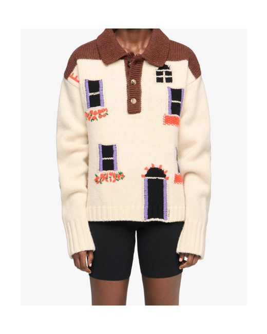 J.W. Anderson Multicolor Jw Anderson House Intarsia Polo Jumper