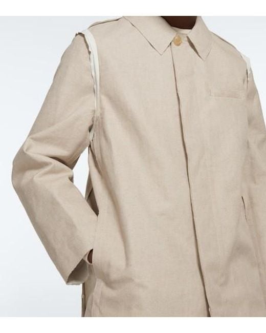 Undercover Natural Raw-Edge Mac Coat for men