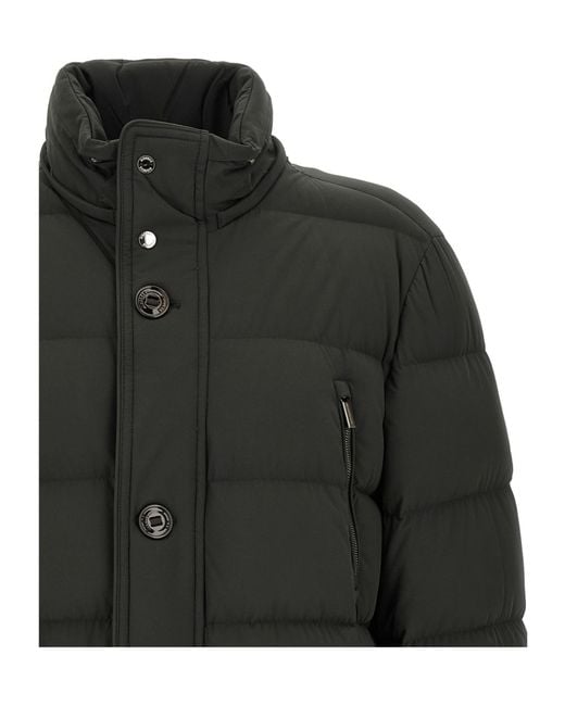 Moorer Black Long-Sleeved Down Jacket for men