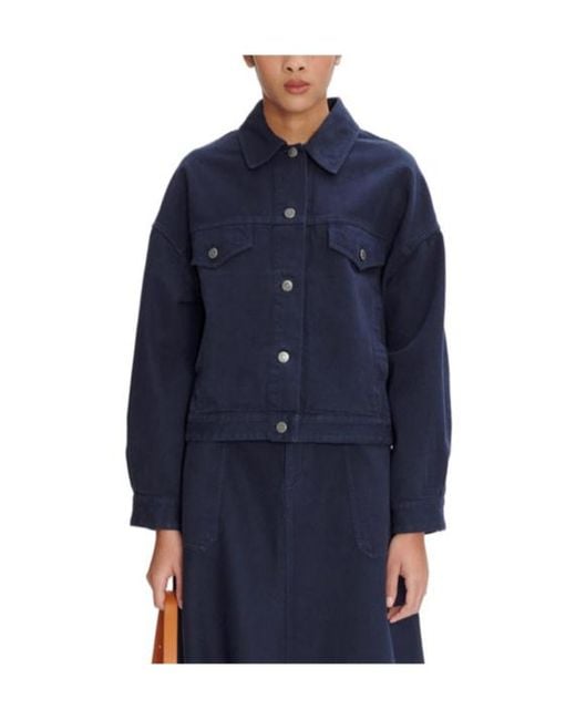 A.P.C. Blue Long Sleeved Buttoned Jacket