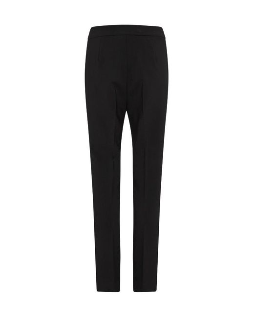 Max Mara Black Fuoco Wool Casual Pants