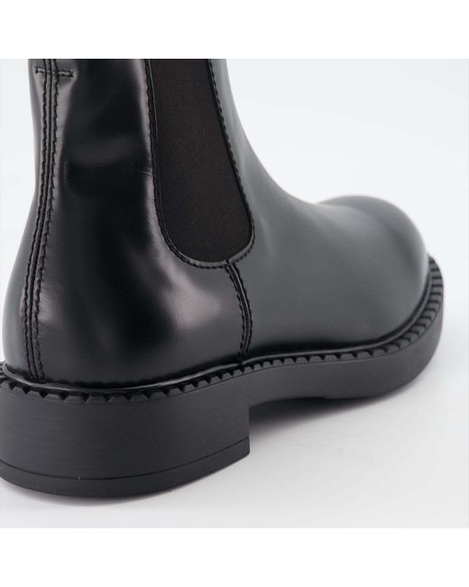 Prada Black Round Head Boots for men