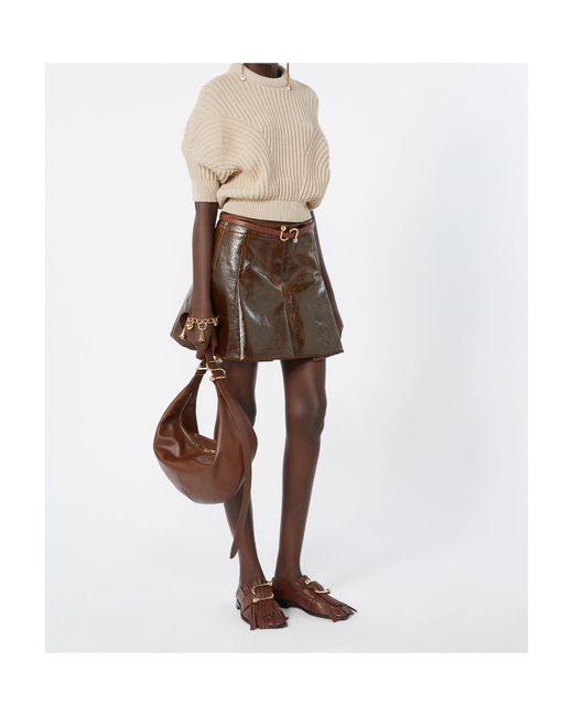 Sportmax Natural Fatti Cropped Knitted Sweater