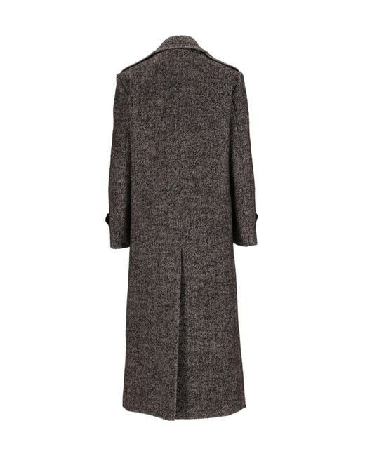 Al Duca D'aosta Gray Double-Breasted Coat