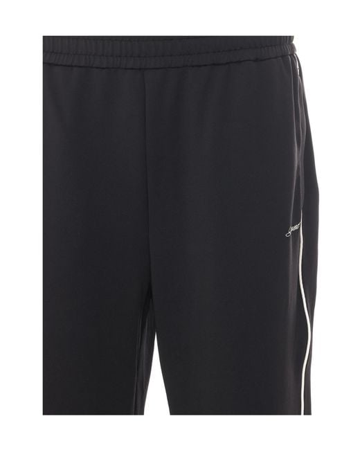 Represent Blue Logo Embroidered Track Pants for men