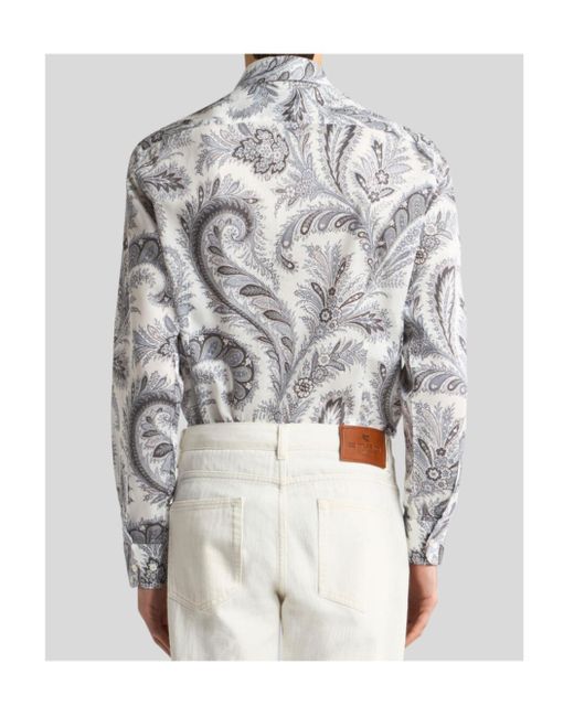 Etro White Long Sleeve Shirt for men