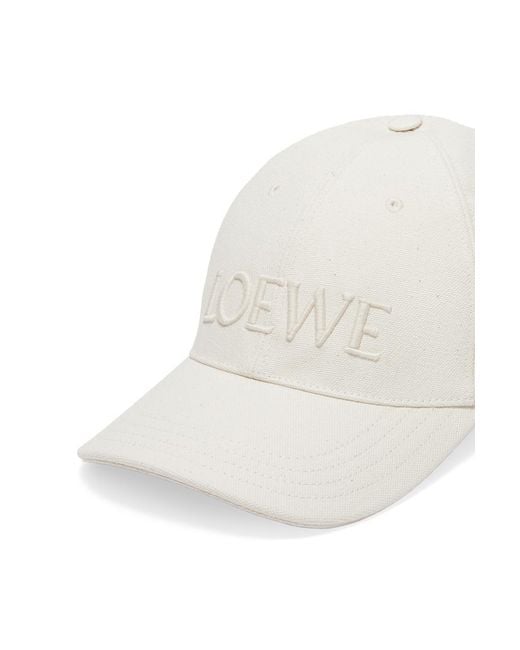 Loewe White Logo Canvas Hat