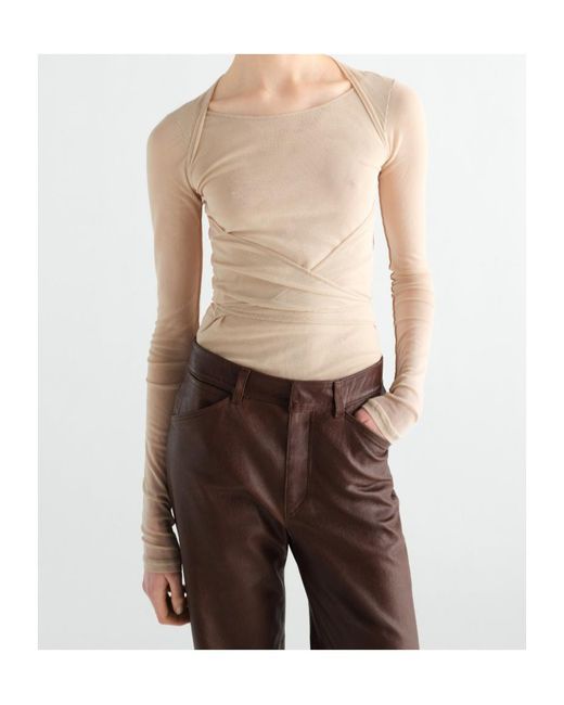 Lemaire White Ballerina Wrap Top