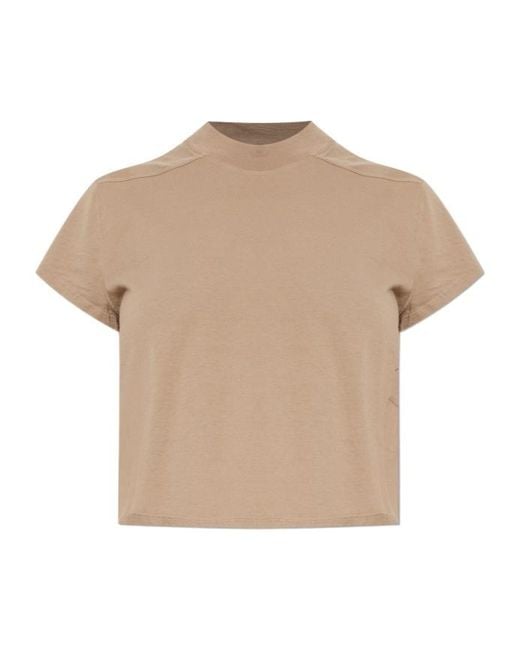 Rick Owens Natural Cropped Small Level T-Shirt