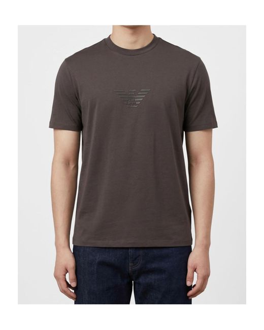 Emporio Armani Gray Crewneck Short-Sleeved T-Shirt for men