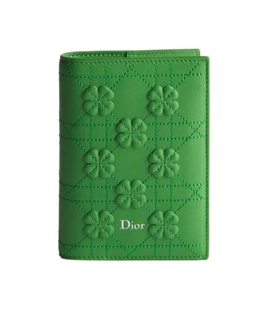 Dior Green Jardin Passport Cover