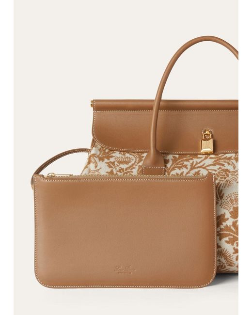Loro Piana Brown Loom L32 Handbag