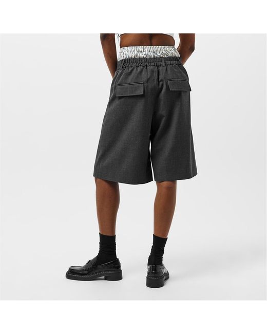MARINE SERRE Gray Tailored Shorts