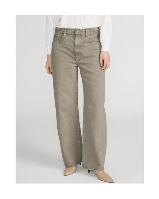 FRAME Gray Wide Leg Jeans