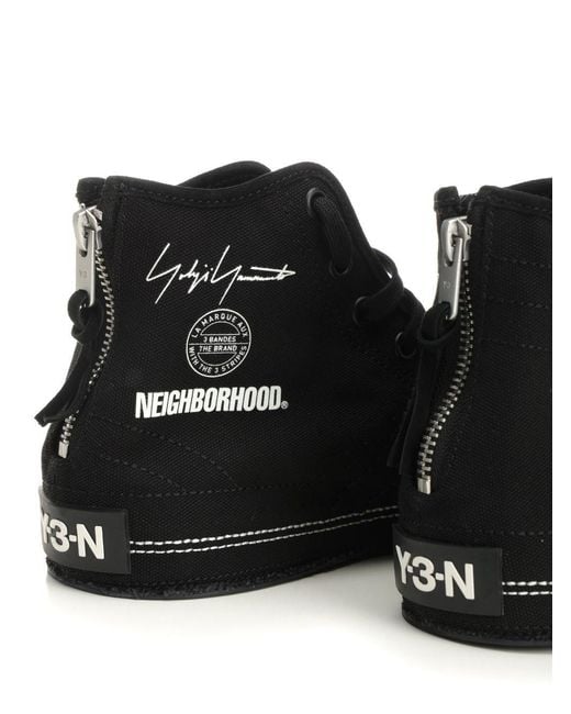 Y-3 Black X Neighborhood Nizza Hi Sneakers for men