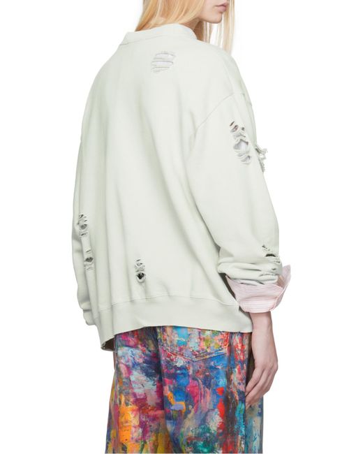 Acne White Long-Sleeved Sweater