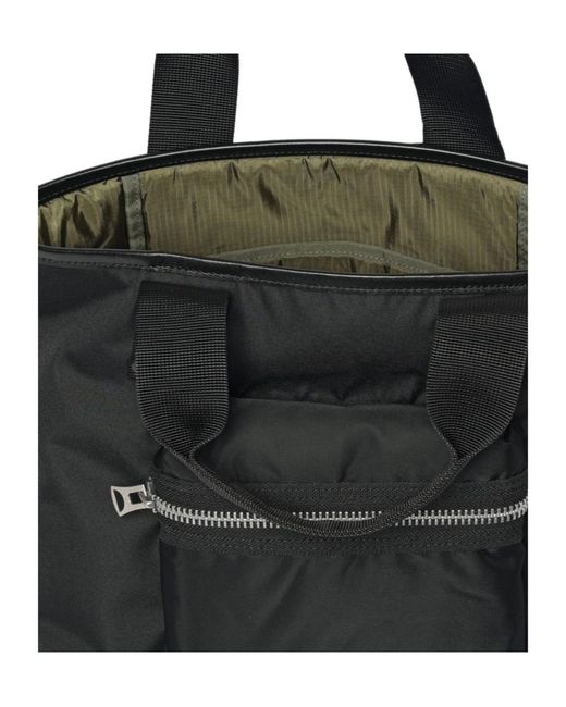 Sacai Black Pocket Medium Tote Bag for men