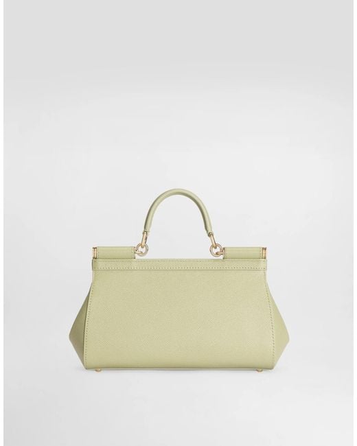 Dolce & Gabbana Metallic Logo Plaque Medium Sicily Handbag
