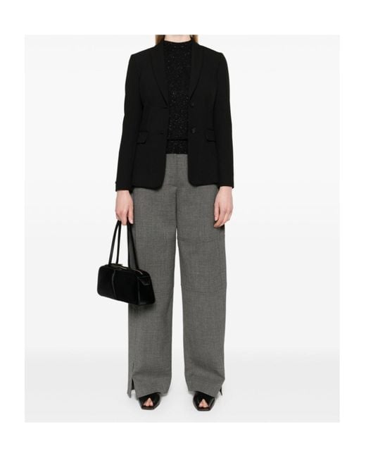 Peserico Black Single-Breasted Suit Jacket