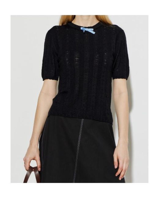 Marni Black Bow Embellished Knitted Jumper