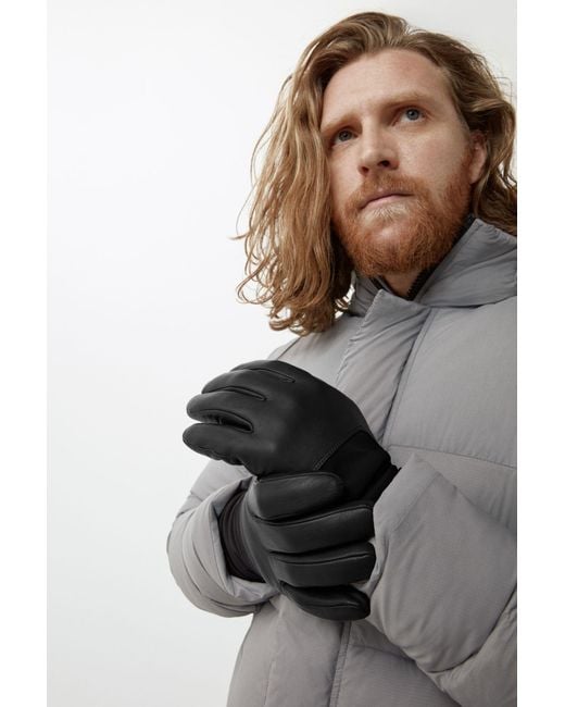 Canada Goose Black Panelled-Design Gloves for men